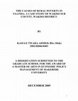 Research paper thumbnail of The causes of rural poverty in Uganda: a case study of Wakiso Sub County, Wakiso District