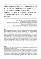 EXPLOITATION D'IMAGES SATELLITALES À TRÈS HAUTE RÉSOLUTION SPATIALE FOURNIES PAR GOOGLE EARTH©. EXEMPLE D'APPLICATION À L' … Cover Page