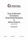 Research paper thumbnail of Curso de Extensión universitaria "Personalidad Psicopática & Delitos Violentos