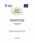 Research paper thumbnail of Analysing Pupil Attitudes to Teaching and Learning: Working Paper ECP / 01 