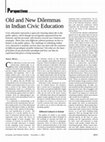 Old and New Dilemmas in Indian Civic Education Cover Page