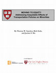 Moving to equity: addressing inequitable effects of transportation policies on minorities Cover Page