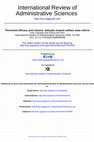 Research paper thumbnail of “Perceived Efficacy and Citizens Attitudes toward Welfare State Reform”.  International Review of Administrative Sciences, vol 74 (4): 555-574 (Calzada, I. & Del Pino, E.)