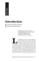 Introduction au dossier «Lieu et non-lieu du livre: penser la bibliothèque» Cover Page