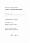 Diverging Parenting Behavior: Education, Gender, Class, and Institutions Cover Page