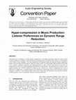 Hyper-compression in Music Production: Listener Preferences on Dynamic Range Reduction. Cover Page