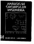 ANALISIS DE CIRCUITOS ELECTRICOS EN INGENIERIA HAYT KERMERLY Cover Page