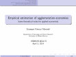 Research paper thumbnail of Empirical estimation of agglomeration economies. Some theoretical notes for applied economists