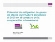 Potencial mitigacion GEI Mexico 2020 COP Cover Page