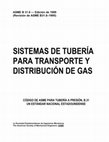 SISTEMAS DE TUBERÍA PARA TRANSPORTE Y DISTRIBUCIÓN DE GAS Cover Page