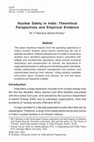 Research paper thumbnail of Nuclear Safety in India: Theoretical Perspectives and Empirical Evidence