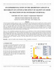 AN EXPERIMENTAL STUDY ON THE ABSORPTION CAPACITY & REUSABILITY OF COTTON & THE EFFECT OF SALINITY ON CRUDE OIL FRACTIONS ON SEA WATER (BAY OF BENGAL) Cover Page