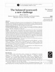 The balanced scorecard: a new challenge Cover Page