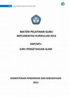 Modul Pelatihan Guru IPA SMP/MTs Kurikulum 2013 Cover Page