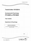 Tutorial letter 101/0/2014 Developmental Psychology CONTENTS Cover Page