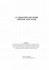 Research paper thumbnail of LC OSCILATORS FOR HAVING INDUCTOR LOOP FILTER