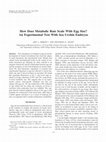 How does metabolic rate scale with egg size? An experimental test with sea urchin embryos Cover Page