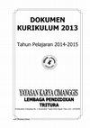 BUKU I - KURIKULUM 2013 Cover Page