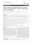 R Genetic analysis and epidemiology of Crimean Congo hemorrhagic fever viruses in Baluchistan province of Pakistan Cover Page