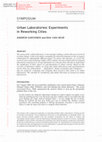 Research paper thumbnail of 2014 - Urban Laboratories: Experiments in Reworking Cities