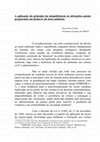 Research paper thumbnail of A aplicação do princípio da insignificância às infranções penais perpetradas em desfavor do meio ambiente