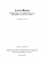 Research paper thumbnail of Locus Bonus: The Relationship of the Roman Villa to its Environment in the Vicinity of Rome