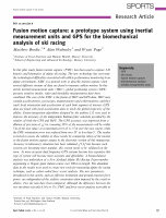 Fusion motion capture: a prototype system using inertial measurement units and GPS for the biomechanical analysis of ski racing Cover Page