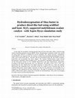 Research paper thumbnail of Hydrodeoxygenation of Shea butter to produce diesel-like fuel using acidified and basic Al2O3 supported molybdenum oxalate catalyst - with Aspen Hysys simulation study