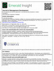 Journal of Management Development An entrepreneurial‐directed approach to entrepreneurship education: mission impossible? Users who downloaded this article also downloaded Cover Page