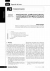 Interpretación, justificación judicial y racionalidad en el V Pleno Casatorio Civil Cover Page