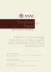 Research paper thumbnail of Riflessioni sullo stato degli studi africani in Italia (Article in Italian)