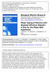 Phase typing of patients with seasonal affective disorder: A test for the phase shift hypothesis Cover Page