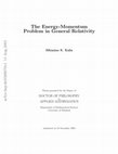 The Energy Momentum Problem in General Relativity Cover Page