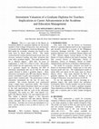 Research paper thumbnail of Investment Valuation of a Graduate Diploma for Teachers Implications to Career Advancement in the Academe and Education Management