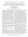 Research paper thumbnail of For Filipinos, For Japanese: The Significance of Some of President Jose P. Laurel’s Decisions to Philippine-Japan Relations