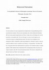 Research paper thumbnail of Behavioral Paternalism (Revue de Philosophie Economique, vol.15, n°2, 2014)