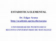 ESTADISTICA ELEMENTAL Cover Page