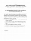 Research paper thumbnail of Analysis of Human Trafficking Cases in Rhode Island, 2009-2013 (Abstract, Peer-reviewed)