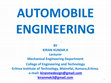 Research paper thumbnail of Automobile Engineering Lecture Notes-1 to final year students by kiranmedesign@gmail.com