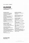 Special Issue on the Linguistics of Humorous Irony. HUMOR: International Journal of Humor Research Cover Page