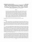 Research paper thumbnail of SMS advertising business model: Toward finding vital elements of its value model