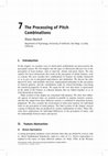 The processing of pitch combinations Cover Page