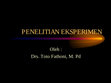 PENELITIAN EKSPERIMEN Cover Page