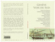 Genève. Voix du Sud. Ville et littérature Cover Page