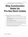 Ship Construction Notes for Deck Cadets Cover Page