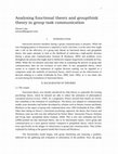 Research paper thumbnail of Analysing functional theory and groupthink theory in group task communication 