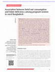 Association between betel nut consumption and folate deficiency among pregnant women in rural Bangladesh Cover Page