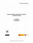 Research paper thumbnail of Investigador contratado. Proyecto Después del Bicentenario: institucionalidad y desarrollo económico en América Latina