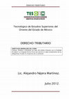 DERECHO TRIBUTARIO Cover Page