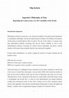 Research paper thumbnail of Ingarden's Philosophy of Time.  Regarding the Controversies over the Variability of the World.